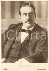 Cartolina originale da collezione 1935 ca MUSICA Ritratto di Giacomo PUCCINI Compositore Cartolina FG NV 1