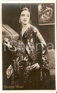 Cartolina originale da collezione 1925 ca CINEMA Attrice Carmen BONI con vestaglia floreale Cartolina FP NV 1