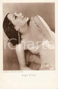 Cartolina originale da collezione 1925 ca CINEMA Actress Lupe VELEZ Portrait with earrings Cartolina FP NV 1
