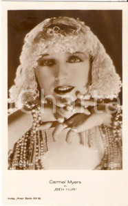 Cartolina originale da collezione 1925 BEN HUR Actress Carmel MYERS Movie by Fred NIBLO Cartolina FP NV 1