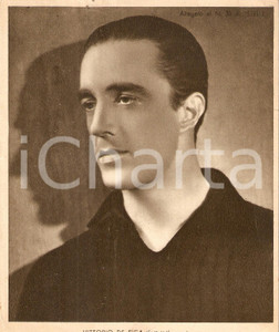 Stampa, bozzetto originale 1940 ca CINEMA Ritratto Vittorio DE SICA Allegato al n. 31 di STELLE 15x18 cm 1