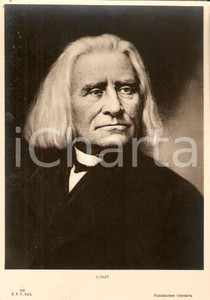 Cartolina originale da collezione 1950 ca MUSICA Ritratto di Franz LISZT Compositore Cartolina FG NV 1