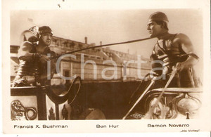 Cartolina originale da collezione 1926 BEN HUR Francis X. BUSHMAN e Ramon NOVARRO corsa delle bighe Cartolina FP 1