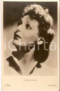 Cartolina originale da collezione 1935 ca CINEMA Attrice Loretta YOUNG Ritratto Cartolina FP NV 1