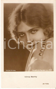 Cartolina originale da collezione 1925 ca CINEMA Vilma BANKY con sguardo seducente Cartolina FP NV 1