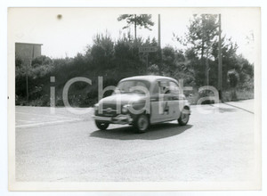 Fotografia d epoca originale 1960 ca RALLY Fiat 500 durante corsa automobilistica JOLLY CLUB Foto 1