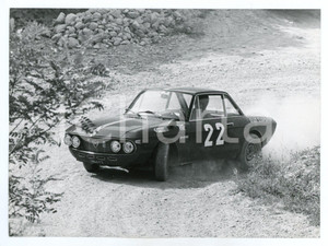 Fotografia d epoca originale 1965 ca RALLY Lancia Fulvia CoupÃ© HF gara su sterrato Foto JOLLY CLUB 1