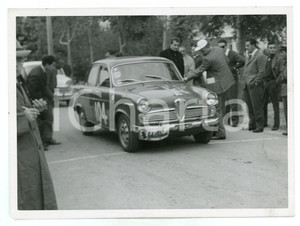 Fotografia d epoca originale 1962 JOLLY CLUB Alfa Romeo Giulietta prima della gara di RALLY Foto 1