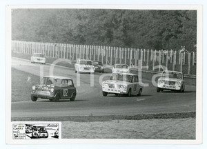 Fotografia d epoca originale 1965 AUTODROMO MONZA 10Â° Coppa Carri Lancia Fulvia segue Mini Cooper JOLLY CLUB 1