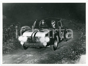 Fotografia d epoca originale 1970 ca RALLY Lancia Fulvia coupé JOLLY CLUB Gara notturna Foto 1