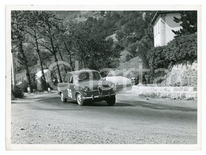 Fotografia d epoca originale 1962 RALLY Alfa Romeo Giulia 1300 Gara in paese JOLLY CLUB Foto 18x13 1