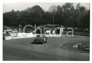 Fotografia d epoca originale 1965 ca RALLY Trofeo MOBIL Alfa Romeo Giulietta in curva JOLLY CLUB Foto 18x13 1