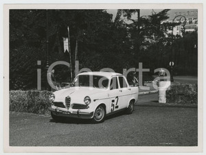 Fotografia d epoca originale 1961 TORINO Rally Rododendri Alfa GIULIETTA al PARCO DEL VALENTINO JOLLY CLUB 1