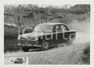 Fotografia d epoca originale 1965 GENOVA 25 Coppa Riviera di Ponente ALFA ROMEO Giulietta sterrato JOLLY CLUB 1