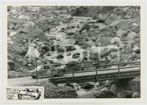 Fotografia d epoca originale 1967 Rally SAN MARTINO DI CASTROZZA Lancia Fulvia attraversa ponte JOLLY TEAM 1