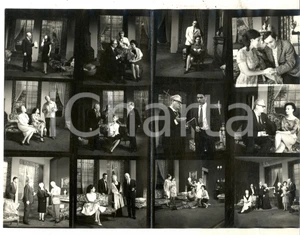 Fotografia d epoca originale 1955 ca TEATRO MILANO Delitto alle sette querce  Foto di scena 12 provini 1