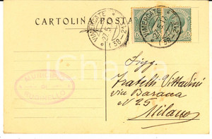 Cartolina originale da collezione 1917 RUGINELLO /VIMERCATE MB Cartolina postale ai fratelli VITTADINI 1