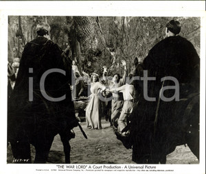 Fotografia d epoca originale 1965 CINEMA Film The war lord Rosemary FORSYTH Charlton HESTON Foto 24x21 cm 1