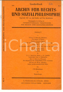 Libro, pubblicazione d epoca 1952 Emilio BETTI Jurisprudenz und Rechtsgeschichte vor Problem der Auslegung 1