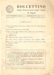 Libro, pubblicazione d epoca UNIVERSITÀ DI NAPOLI Anno 19551956 Bollettino 3 Lotta contro mosca delle olive 1