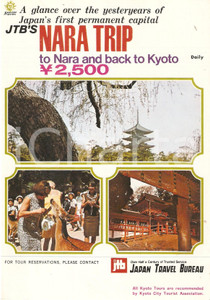 Materiale pubblicitario d’epoca 1970 ca JTB Japan Travel Bureau  Day excursion to NARA Pieghevole 15x21 cm 1