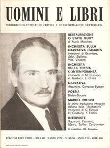 Giornale, rivista storica 1972 UOMINI E LIBRI n.3738 Prima traduzione integrale della Recherche Rivista 1
