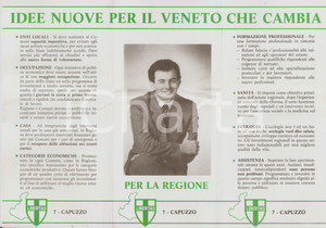 Materiale pubblicitario d’epoca 1985 DEMOCRAZIA CRISTIANA Luigi CAPUZZO Candidato elezioni regionali del VENETO 1