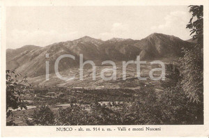 Cartolina originale da collezione 1957 NUSCO AV Panorama con valli e monti nuscani Cartolina FP VG 1