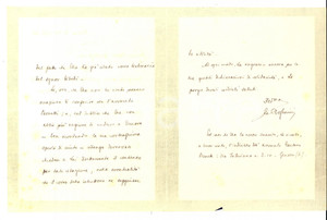 Manoscritto, lettera originale 1929 ROMA Comm. Gino ROSMINI chiede testimonianza con padre SEMERIA Autografo 1