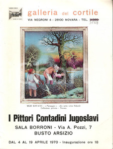 Libro, pubblicazione d epoca 1970 BUSTO ARSIZIO Sala BORRONI Pittori contadini jugoslavi  Mostra Catalogo 1
