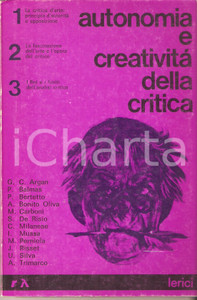 Libro, pubblicazione d epoca 1980 Achille BONITO OLIVA Autonomia e creativitÃ  della critica Edizioni LERICI 1