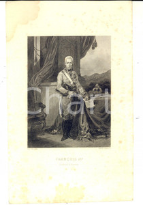 Stampa, bozzetto originale 1850 ca PARIS Portrait de FranÃ§ois Ier d Autriche Inc. EugÃ¨ne LAMI Ed. LANNOY 1