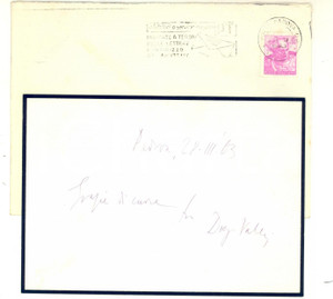Autografo originale 1963 PADOVA Diego VALERI ringrazia per condoglianze Biglietto AUTOGRAFO 1