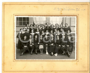 Fotografia d epoca originale 1932 MILANO  Istituto Magistrale Carlo Tenca  Studentesse classe I Foto 1