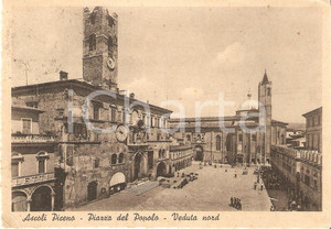 Cartolina originale da collezione 1953 ASCOLI PICENO Veduta nord di Piazza del Popolo Cartolina FG VG 1