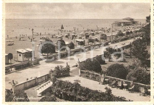 Cartolina originale da collezione 1954 LIGNANO SABBIADORO UD Panorama degli stabilimenti balneari Cartolina FG 1