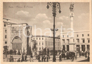 Cartolina originale da collezione 1935 ca LECCE Panorama di Piazza Sant Oronzo Cartolina FG NV 1