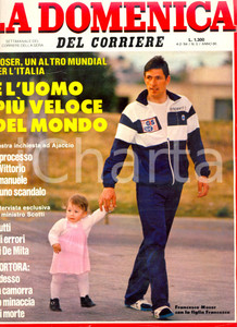 Giornale, rivista storica 1984 DOMENICA DEL CORRIERE Processo Vittorio Emanuele  Caso TORTORA  MOSER 1