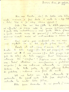 Autografo originale 1958 BUENOS AIRES Gioacchino PAPARELLI cerca l appoggio di un collega Autografo 1