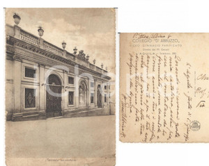 Autografo originale 1944 L AQUILA Collegio D ABRUZZO Cartolina auguri padre Ettore ALBINO Autografo 1