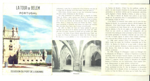 Materiale pubblicitario d’epoca 1945 ca PORTUGAL La Tour de BELEM Brochure ILLUSTRATA TURISMO FranÃ§ais 1