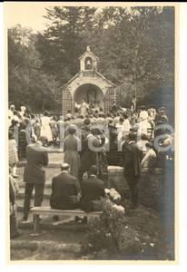 Fotografia d epoca originale 1922 VALGANNA Villaggio Alpino Touring  Messa all aperto  Foto 10x14 1