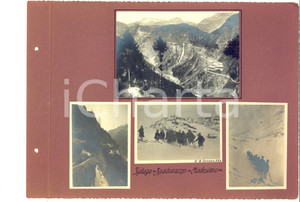 Fotografia d epoca originale 1922 VALLE SPLUGA  SPADONAZZO  MADESIMO Alpinisti in gita Collage 4 foto 1