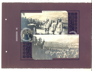 Fotografia d epoca originale 1918 WW1 ALTISSIMO Premiazione Alpini  Discorso Adolfo ZERBOGLIO Collage foto 1