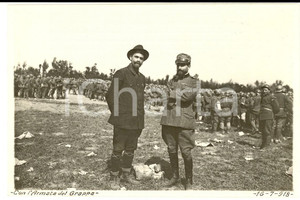 Fotografia d epoca originale 1918 WW1 MONTE GRAPPA Tra i soldati della BRIGATA TRAPANI Foto 14x9 cm 1