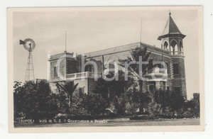 Cartolina originale da collezione 1920 ca TRIPOLI Veduta villa del Governatore a BUSETTA Cartolina postale FP NV 1