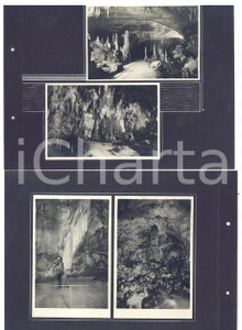 Fotografia d epoca originale 1923 GROTTE DI POSTUMIA SLOVENIA Vedute dell interno Collage 4 foto 1