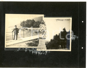 Fotografia d epoca originale 1923 ABBAZIA / OPATIJA ISTRIA Arch. Carlo MORANI in visita Collage 2 foto 1