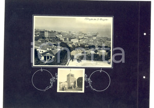 Fotografia d epoca originale 1923 TRIESTE Panorama della città e torre di SAN GIUSTO Collage 2 foto 1