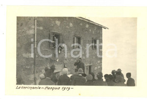 Fotografia d epoca originale Pasqua 1919 ITALIA REDENTA PREDOI Alpinisti al rifugio VETTA D ITALIA Foto 12x8 1